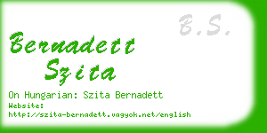 bernadett szita business card